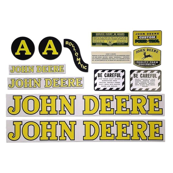 JD A Styled Hood 1947-52: Mylar Decal Set